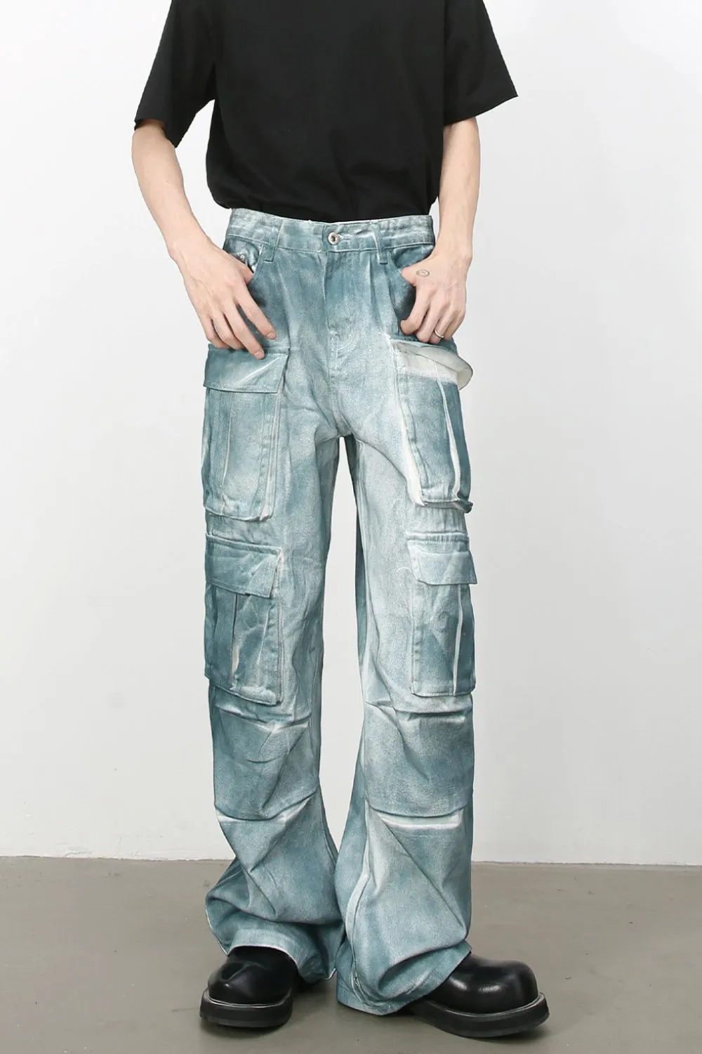 Men's Tie-Dye Cargo Jeans