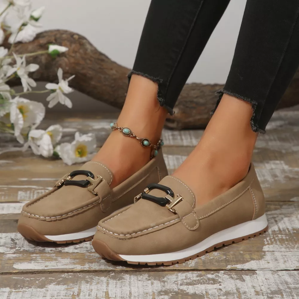 Buckle Decor Casual Slip-Ons, image 6