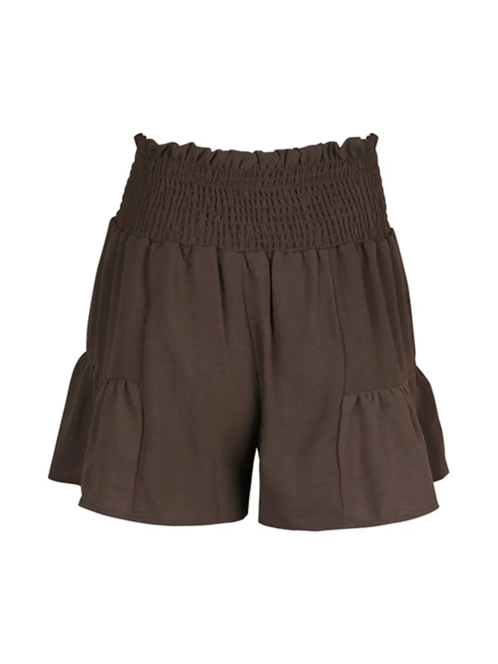 Tie Front Smocked Waist Shorts, image 4