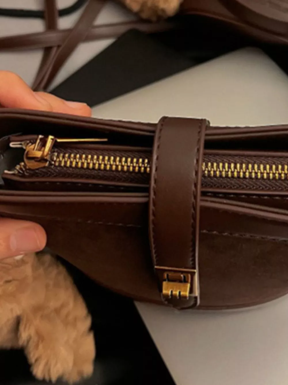 Top Handle Bucket Crossbody Bag, image 5