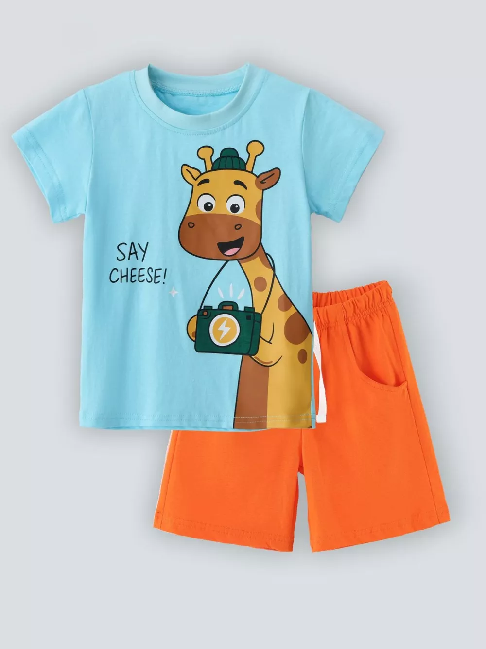 Children's Giraffe T-shirt and Shorts Set, image 2