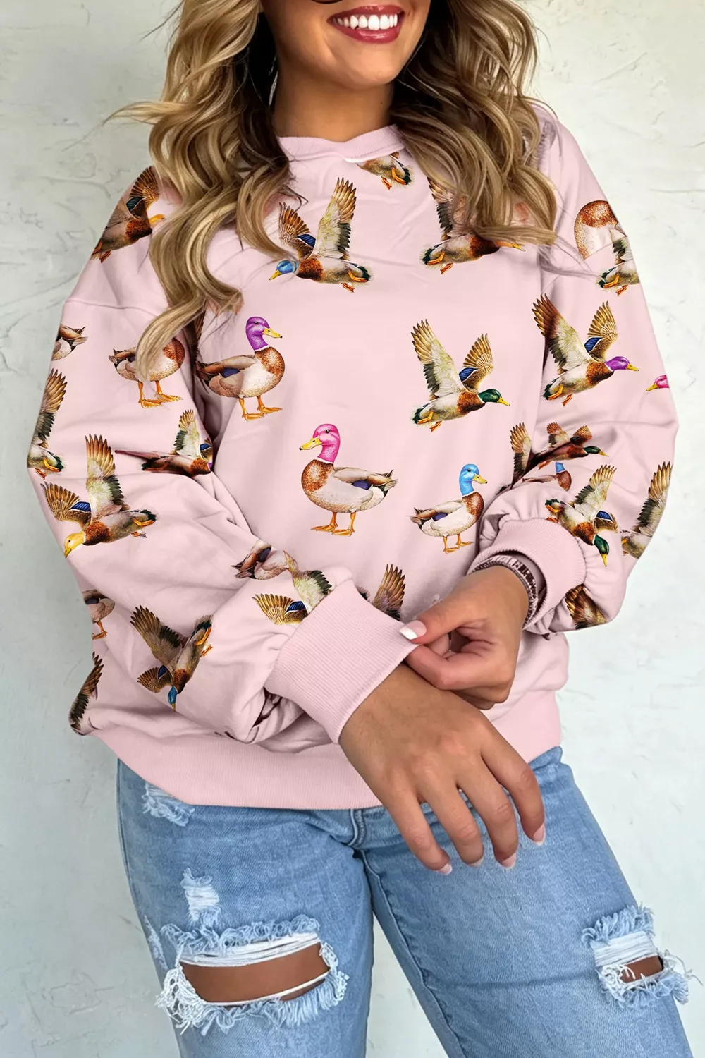 Multicolour Western Print Drop Shoulder Long Sleeve Sweatshirt, image 2