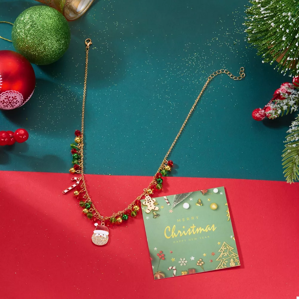 18K Gold-Plated Christmas Charm Necklace, image 4