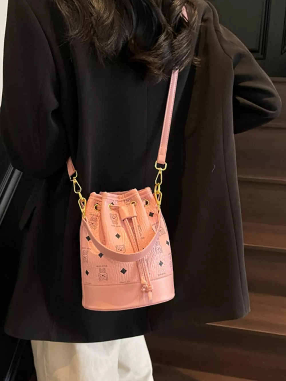 Drawstring Bucket Crossbody Bag, image 4