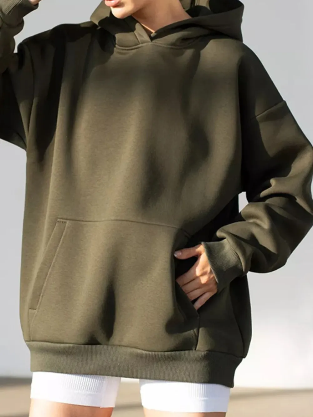 Kangaroo Pocket Long Sleeve Hoodie, image 5