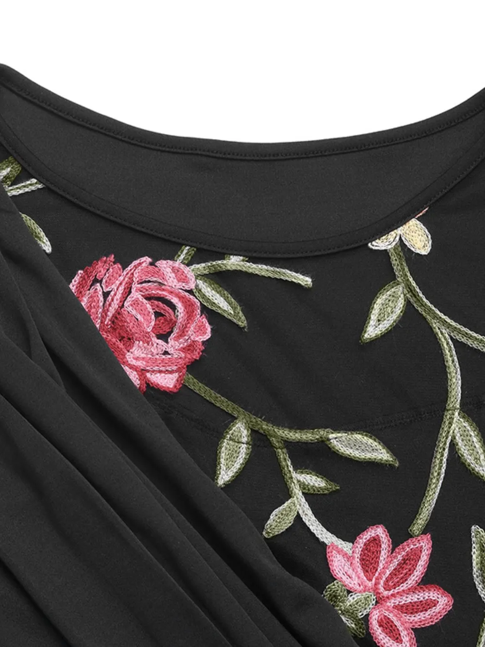 Floral Mesh Sleeve Ruched Maxi Dress, image 3