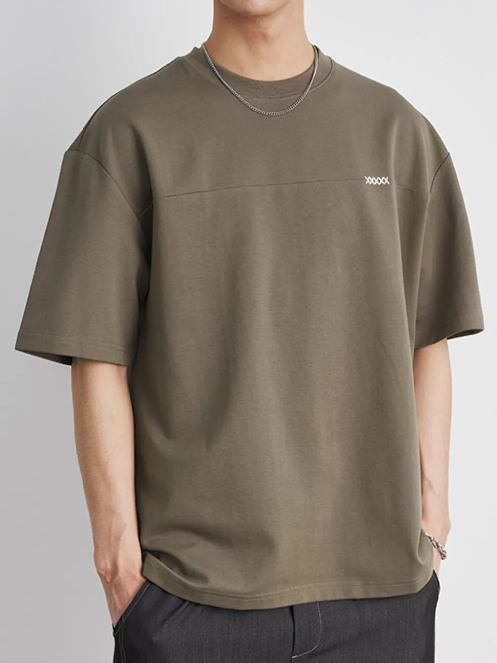Men's Plus Size Round Neck Short Sleeve T-Shirt, image 2