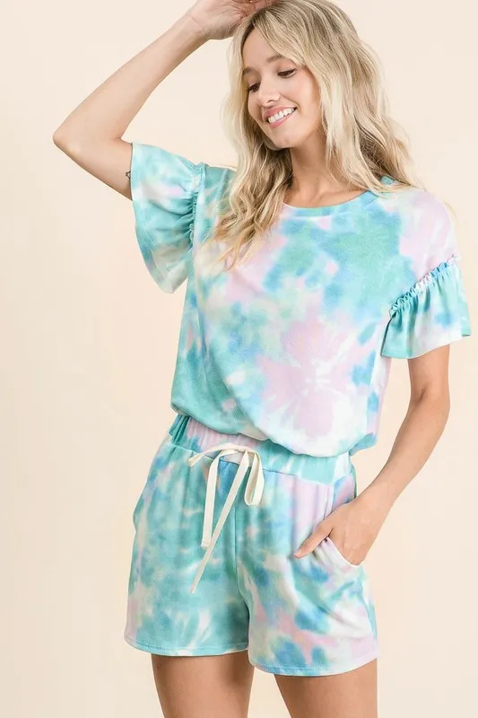 Tie Dye Print Casual Shorts with Twill, image 8