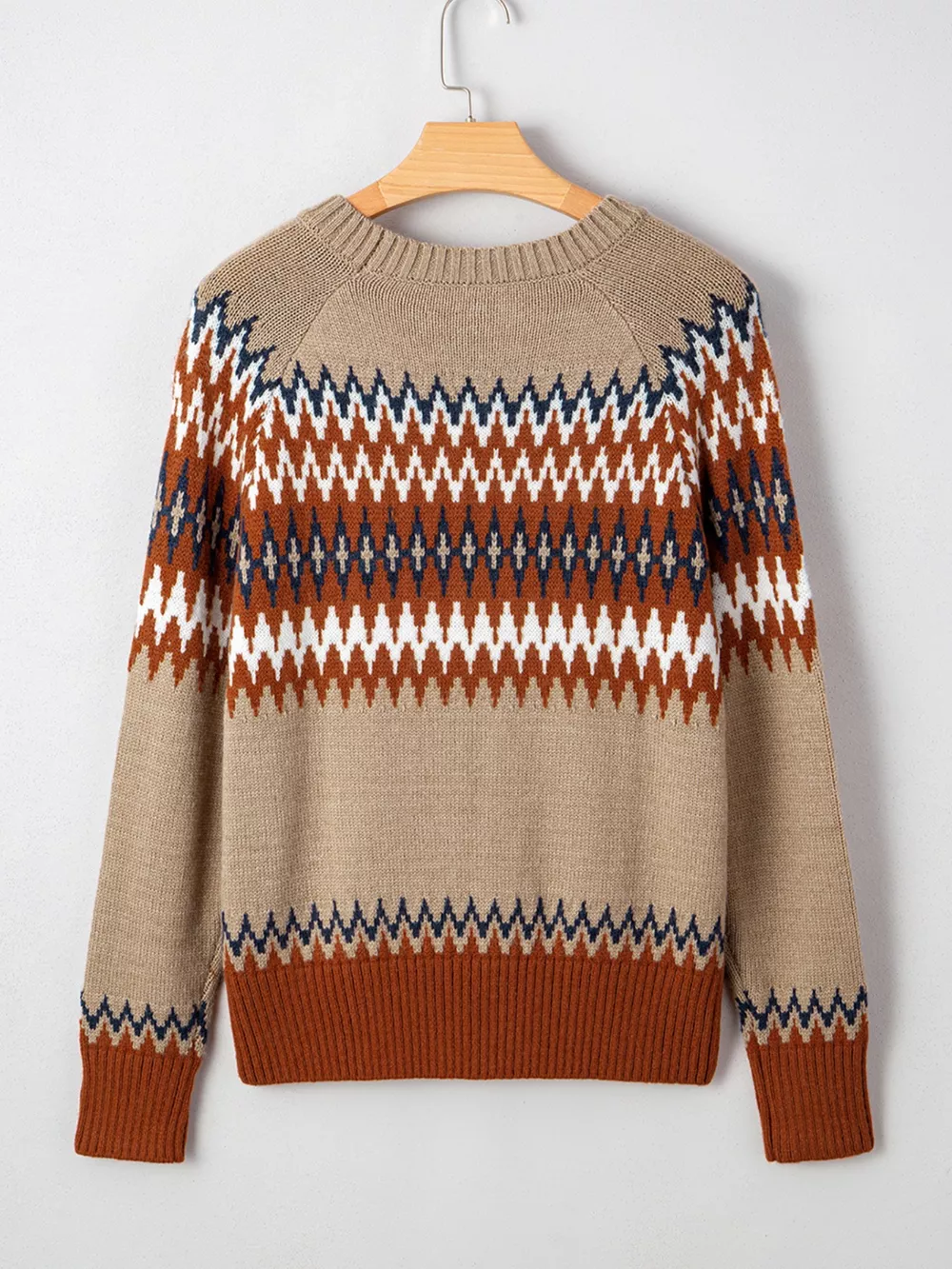 Color Block Crew Neck Sweater, image 6