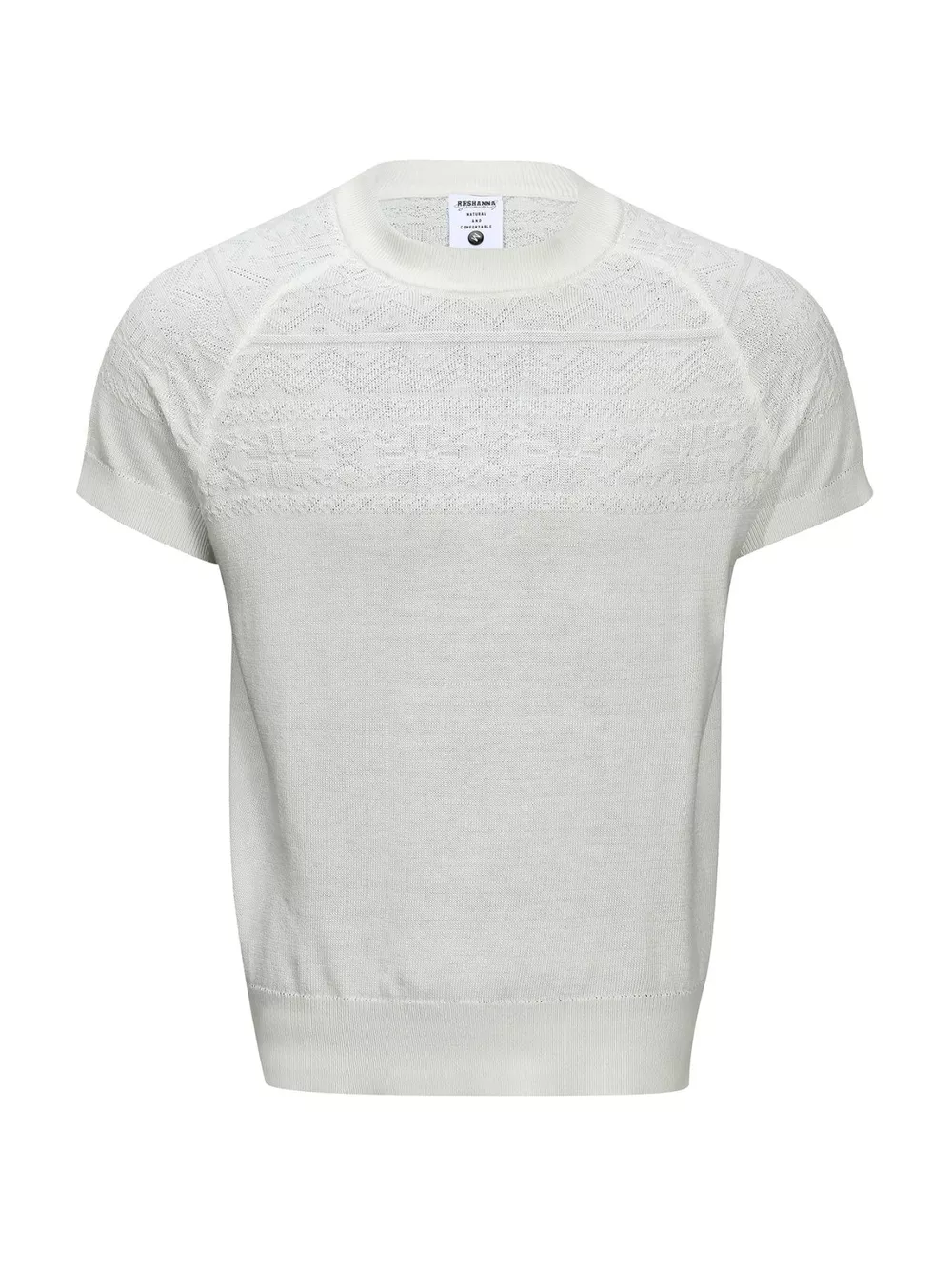 Men's Short Sleeve Geometric Textured Knit Top, image 11