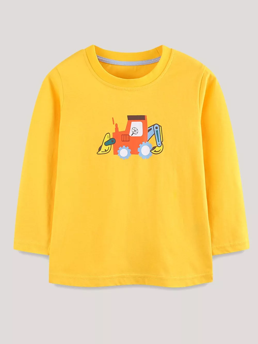 Children's Cartoon Excavator Long Sleeve T-Shirt