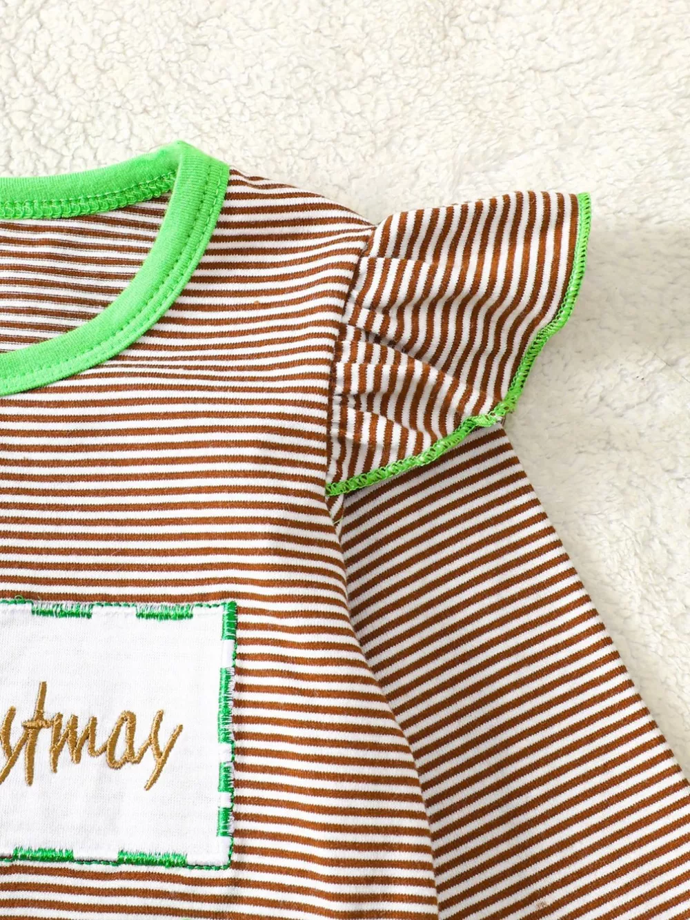 Children's Christmas-Themed Striped Snapped Legs Jumpsuit, image 21