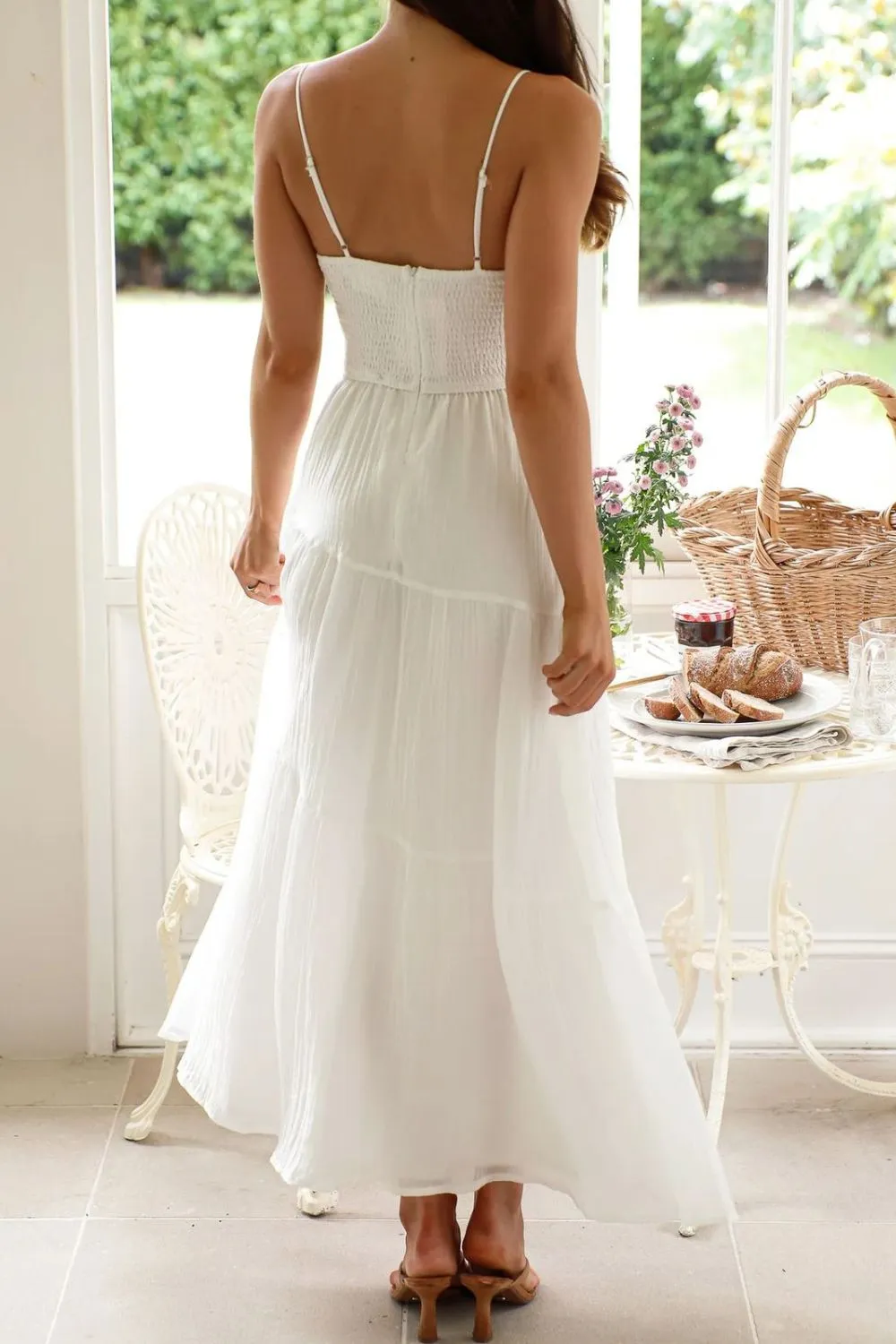 Ruched Smocked Back Cami Dress, image 11