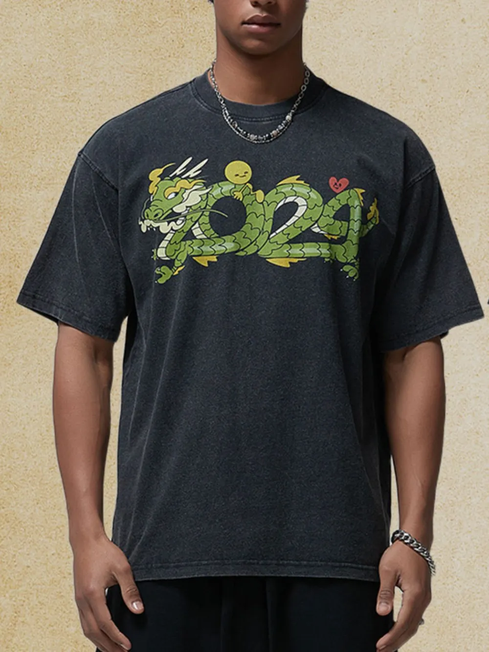 Men's Graphic Round Neck Half Sleeve T-Shirt, image 4