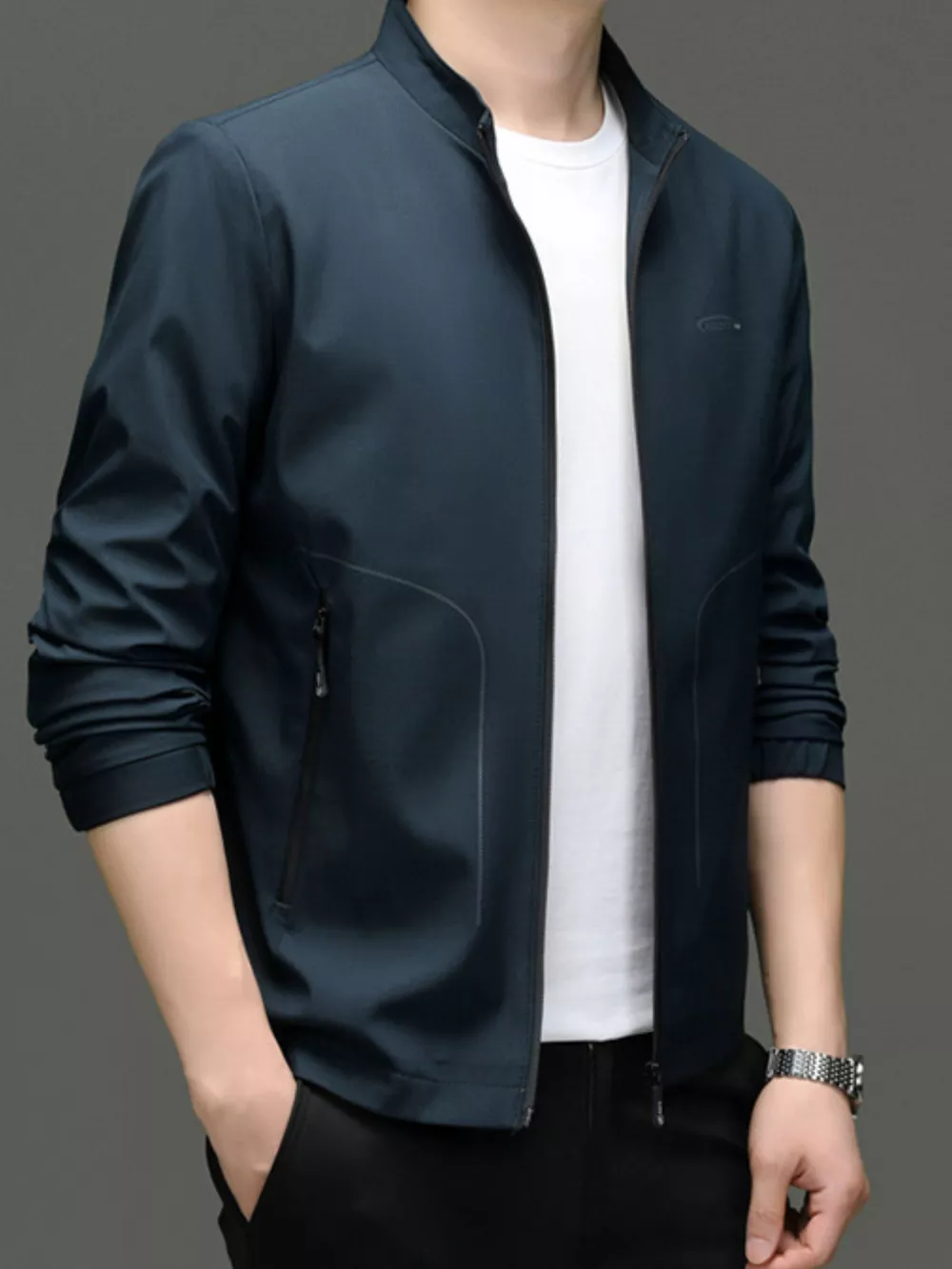 Men's Zip Up Long Sleeve Jacket, image 7