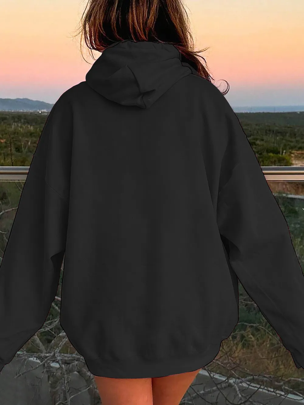 Drawstring Dropped Shoulder Hoodie, image 17