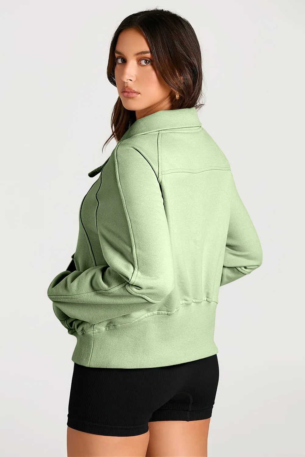 Half Zip Long Sleeve Sweatshirt, image 13