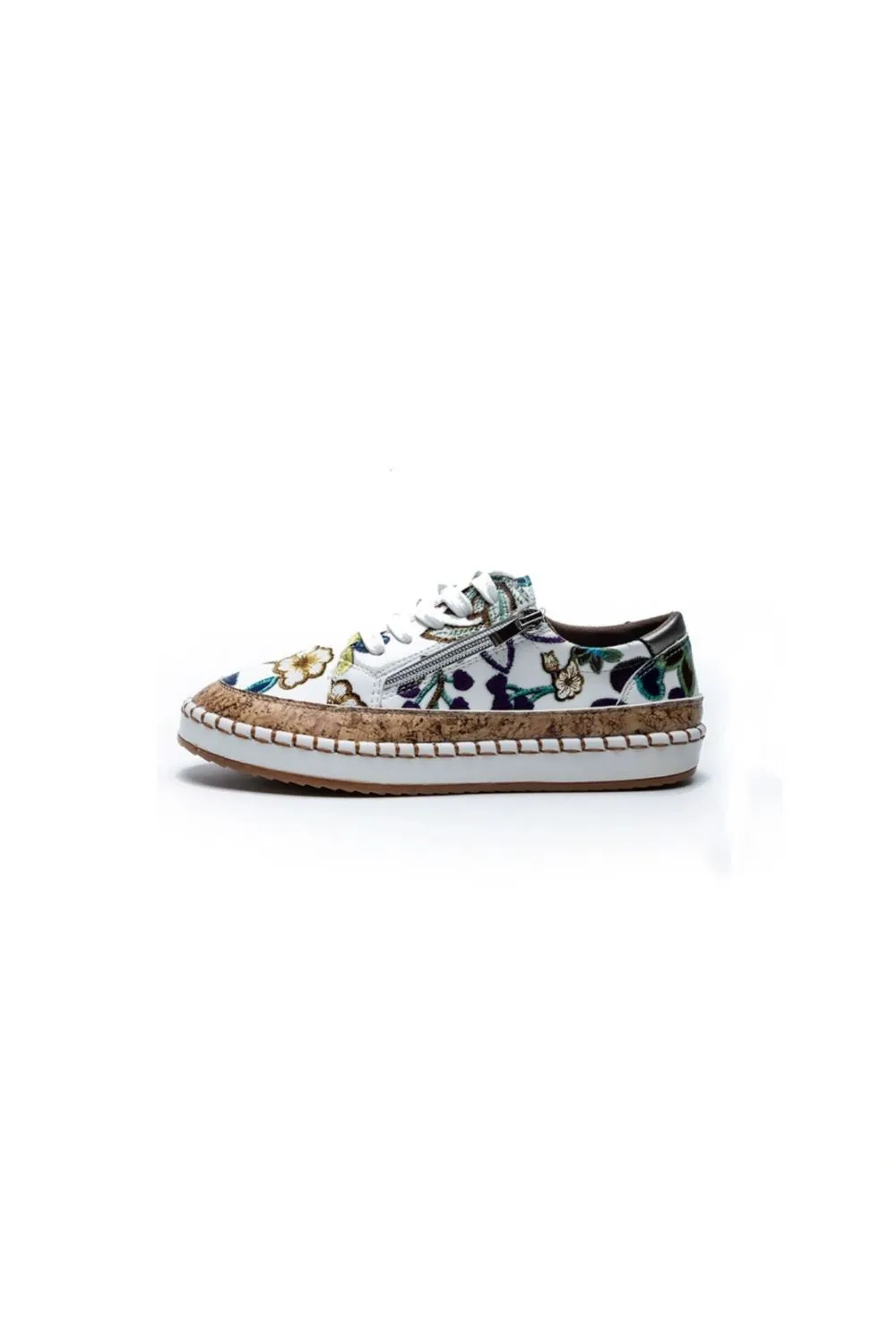 PU Leather Round Toe Flats Sneakers, image 3