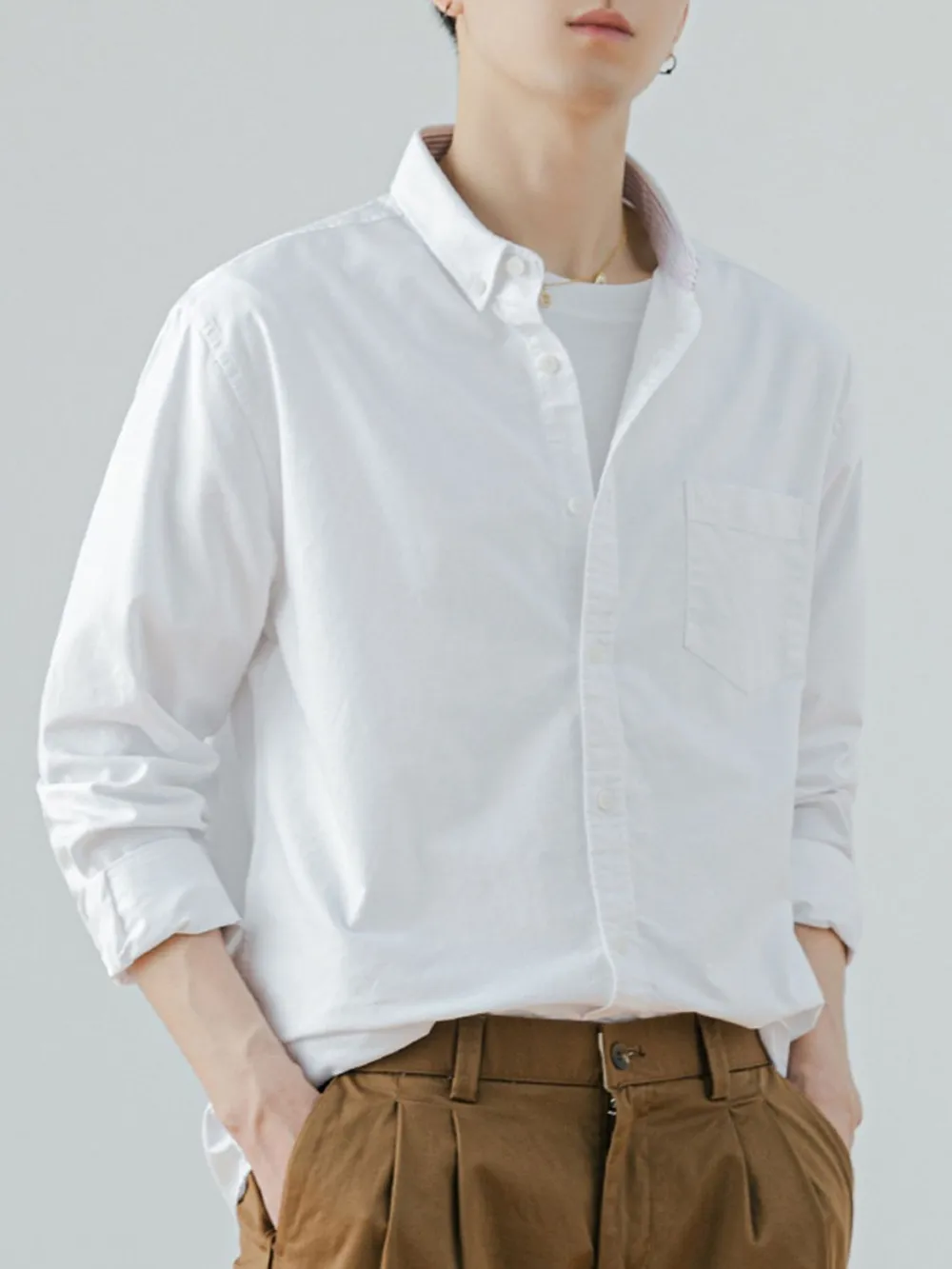 Men's Full Size Button Up Long Sleeve Shirt Plus Size, image 4