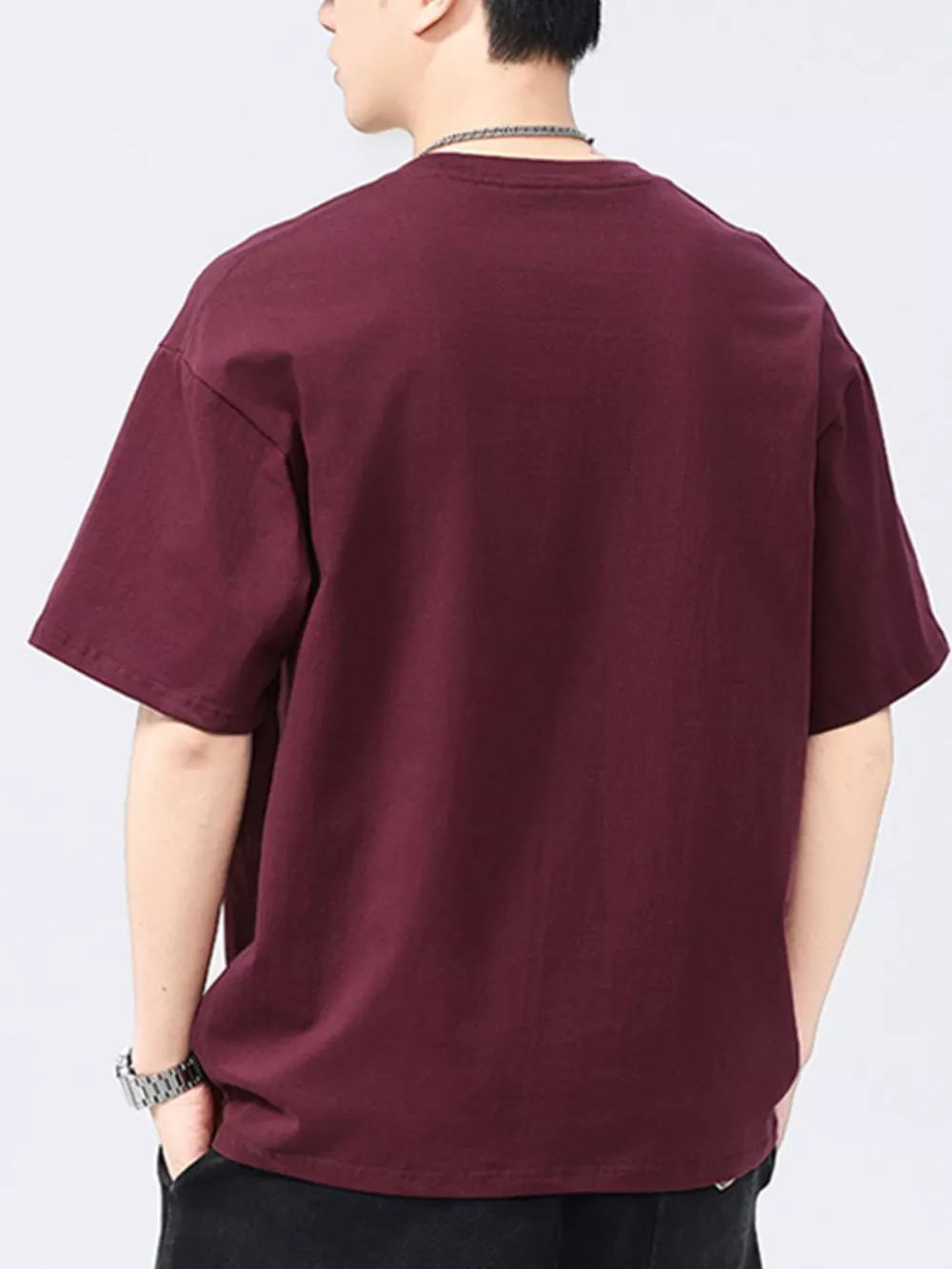 Men's Full Size Round Neck Short Sleeve T-Shirt Plus Size, image 4