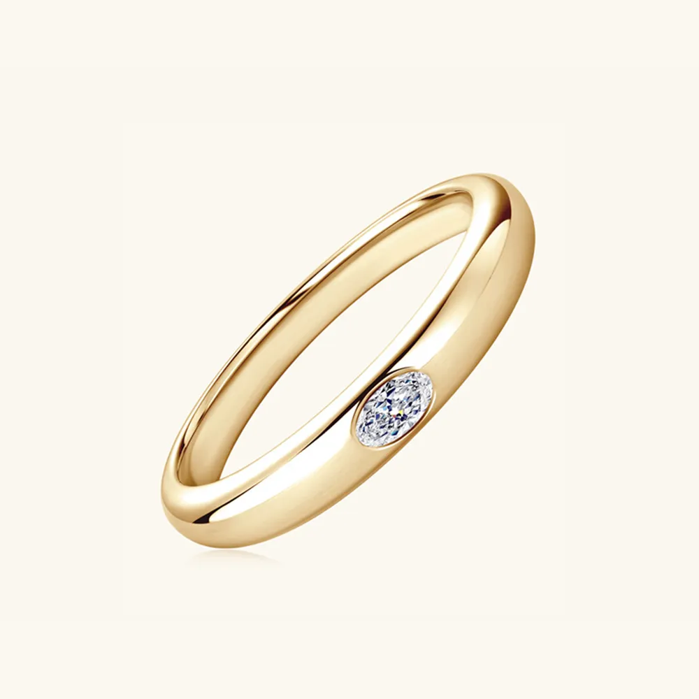 925 Sterling Silver Inlaid Moissanite Ring, image 9