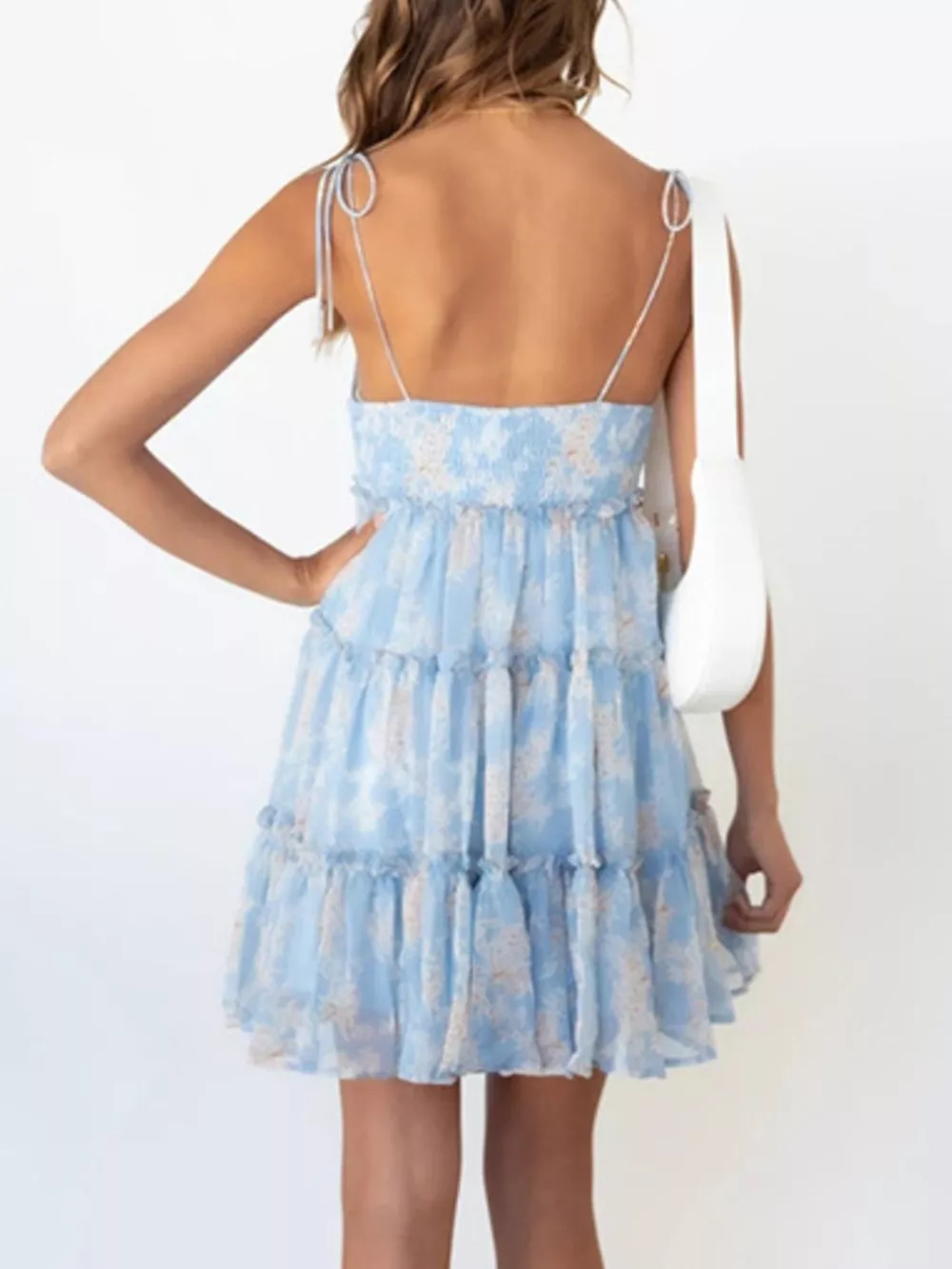 Floral Print Ruffle Tiered Mini Dress, image 4