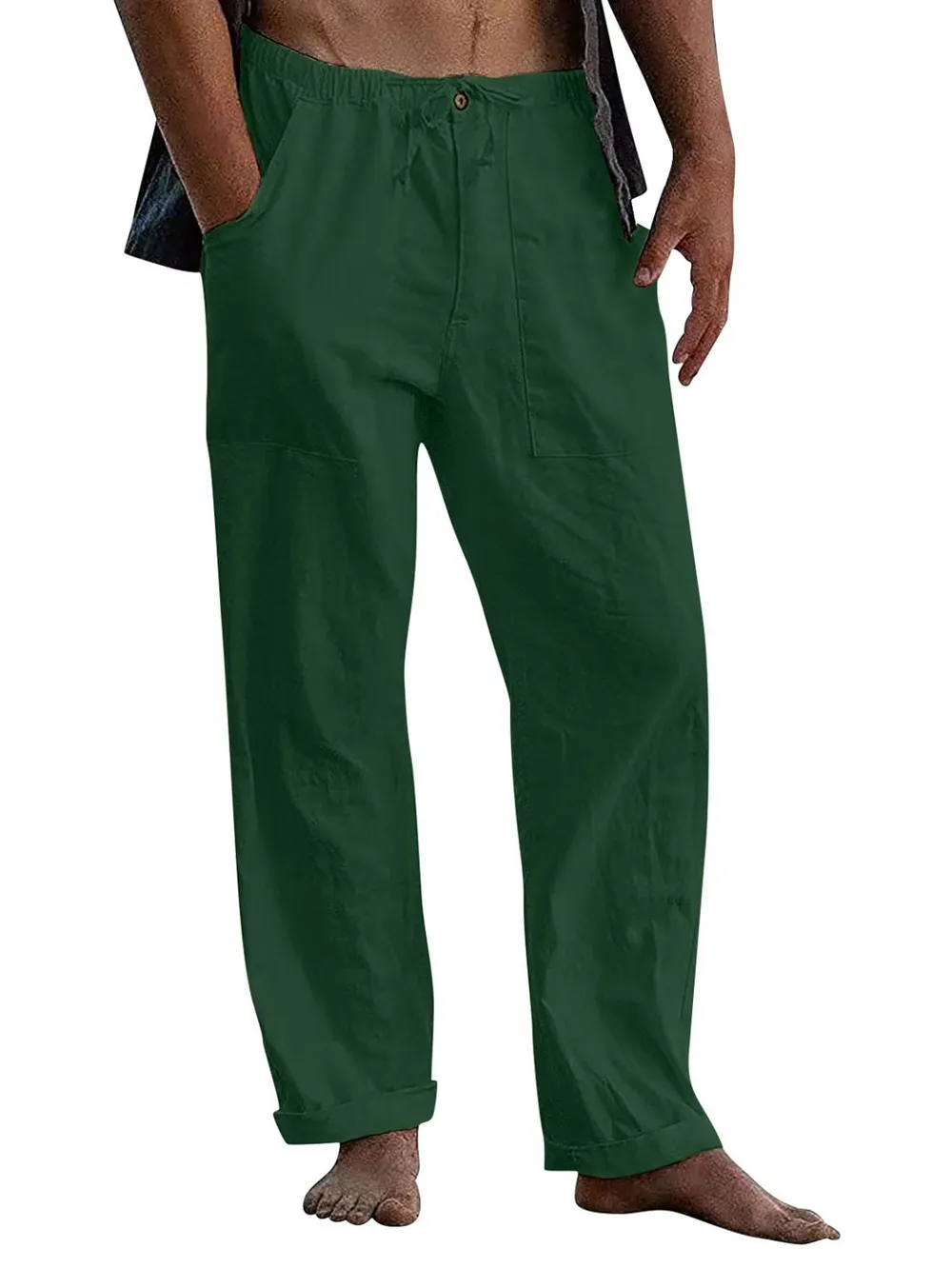 Men's Full Size Drawstring Straight Leg Pants Plus Size, image 3