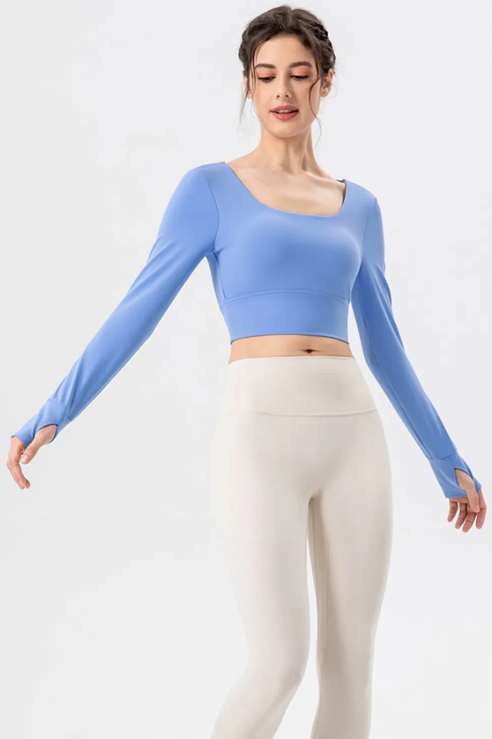 Square Neck Crisscross Active T-Shirt, image 6