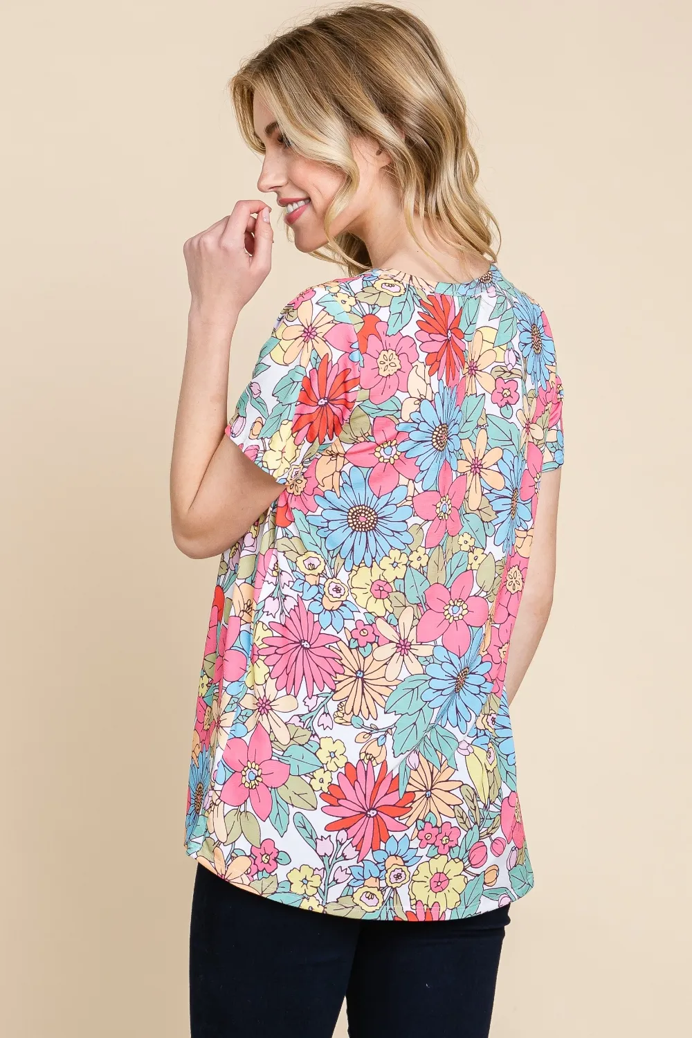 Floral Short Sleeve T-Shirt, image 2