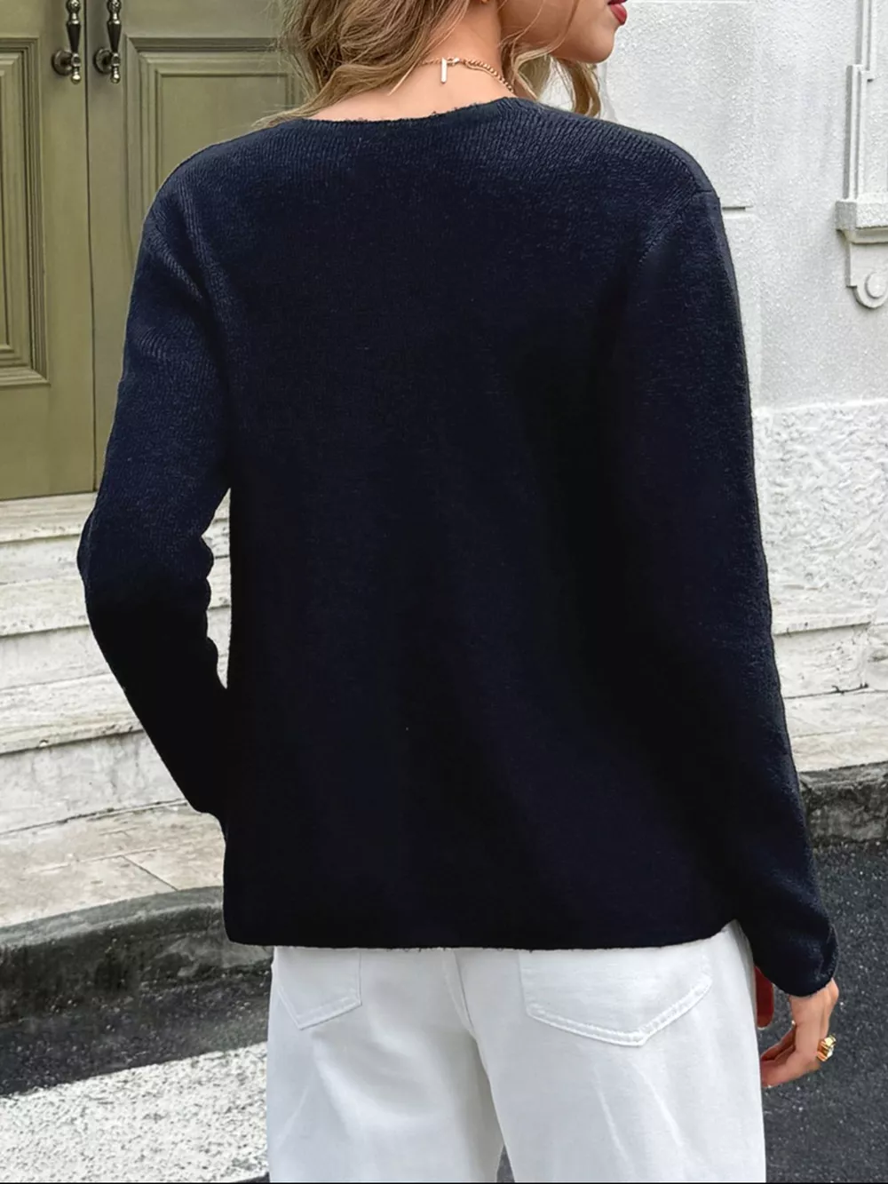 Double-Breasted Knit Cardigan, image 5