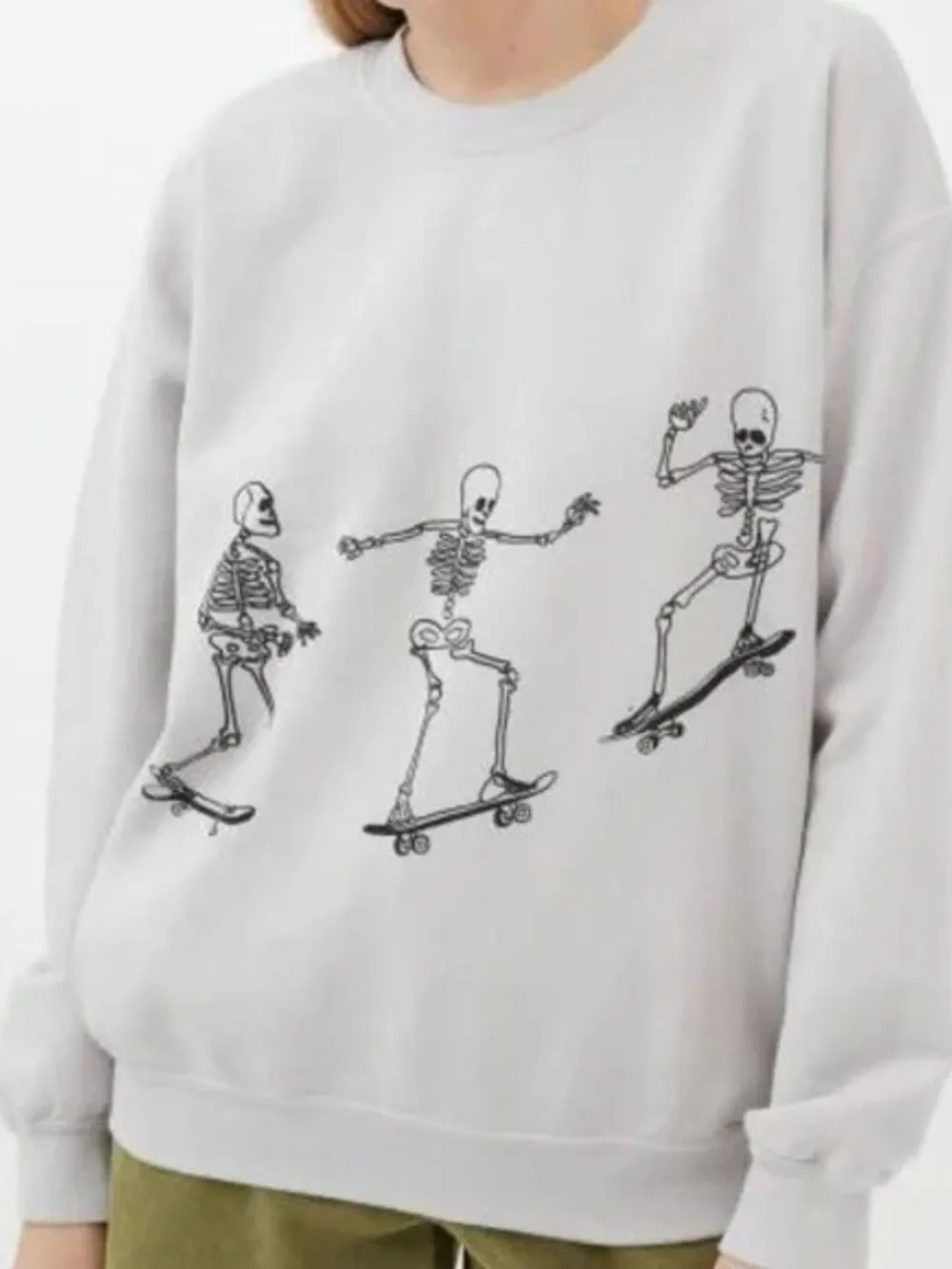 Skeleton Graphic Oversized Sweatshirt, image 8