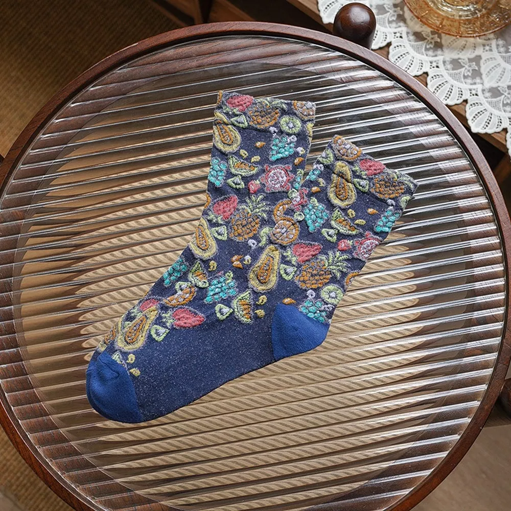 Fruit Pattern Crew Socks, image 5