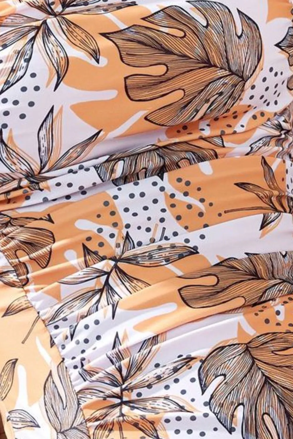 Square Neck Printed One-Piece Swimwear and Cover Up Swim Set, image 9