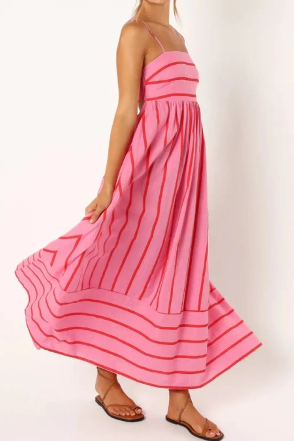 Striped Square Neck Cami Dress, image 14