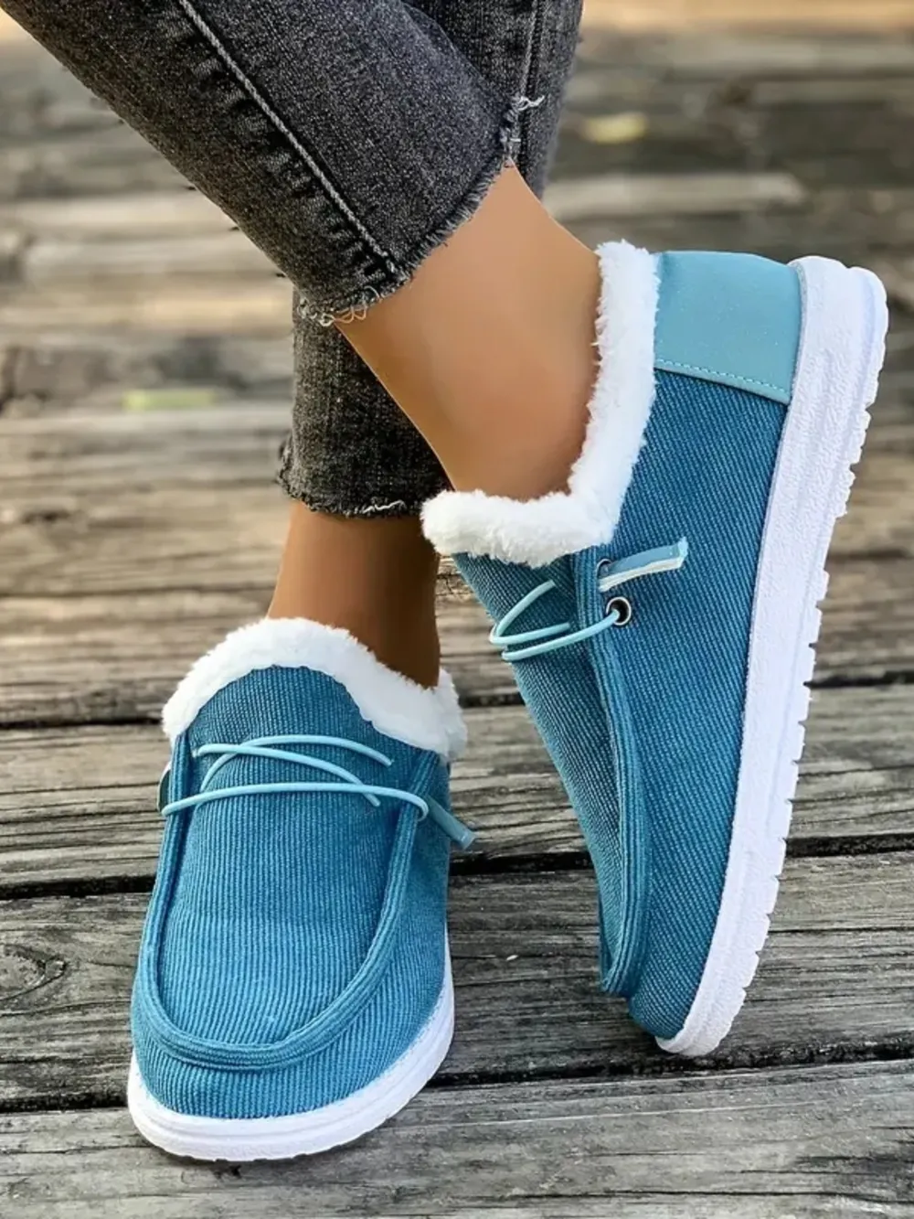 Fluff Round Toe Flat Slip-Ons, image 9