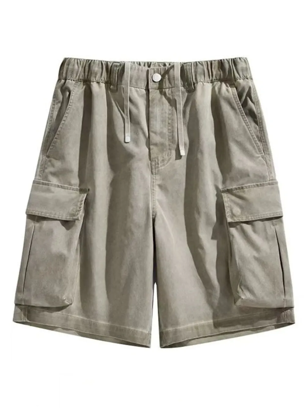 Men's Elastic Waistband Cargo Shorts, image 5