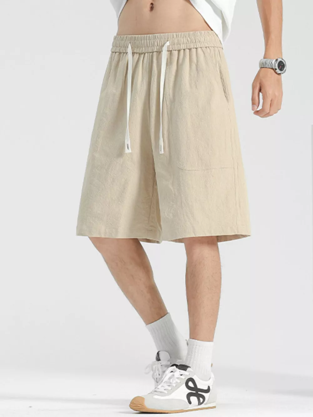 Men's Plus Size Loose Fit Drawstring Shorts, image 5