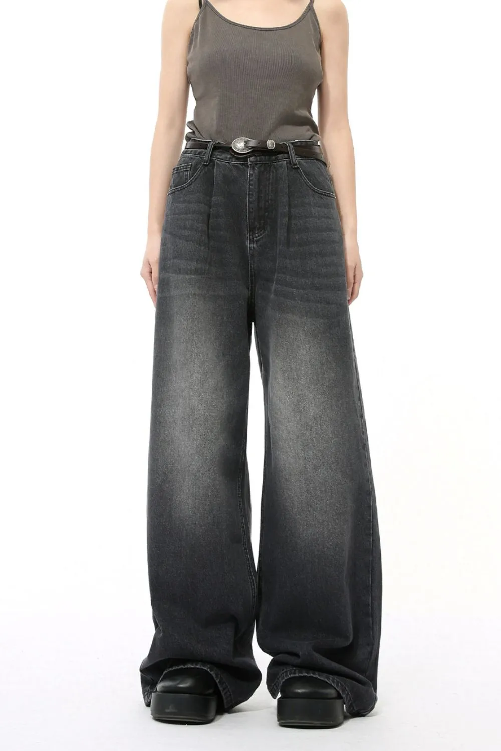 Wide Leg Jeans with Pockets, image 4