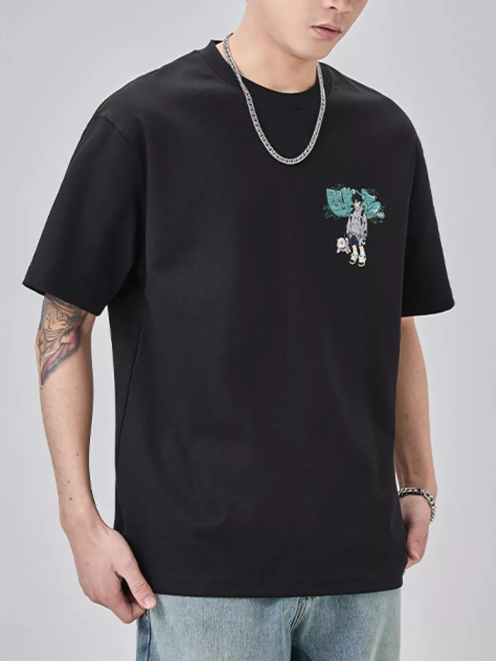 Men's Plus Size Round Neck Short Sleeve T-Shirt, image 3