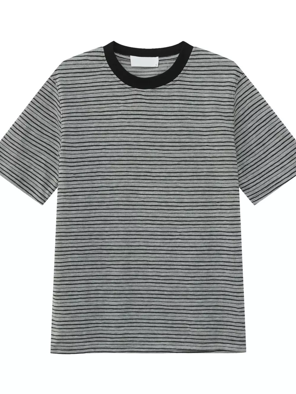 Men's Striped Crew Neck T-Shirt, image 4