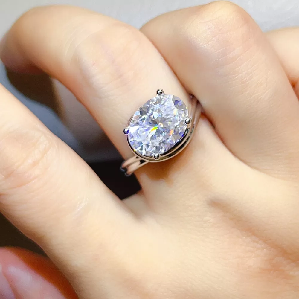 5 Carat 925 Sterling Silver Moissanite Ring