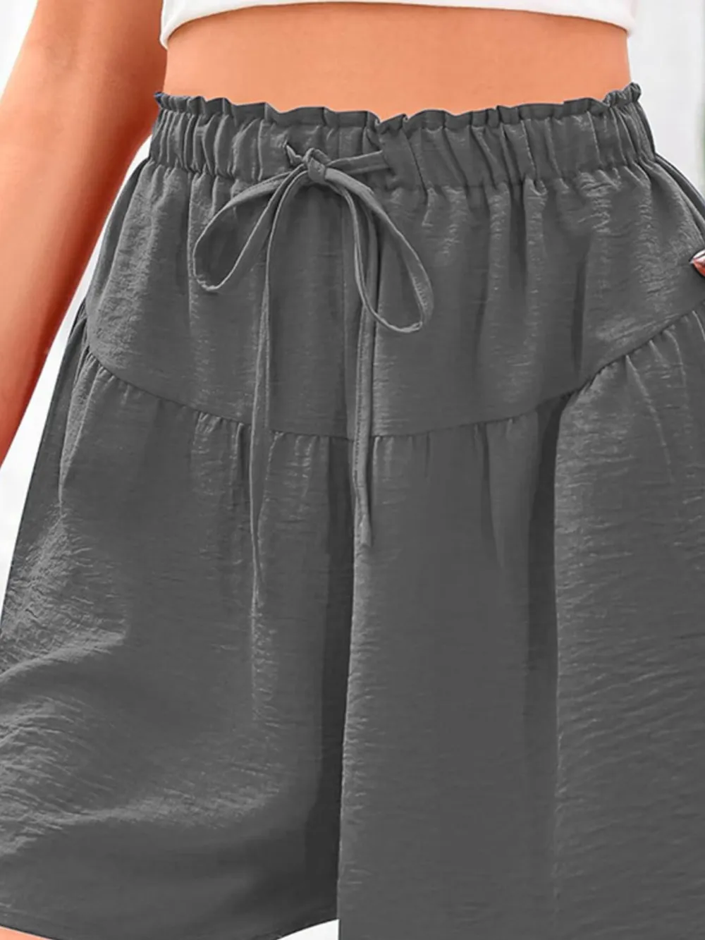Full Size Casual Drawstring High Waist Relaxed Shorts Plus Size, image 3