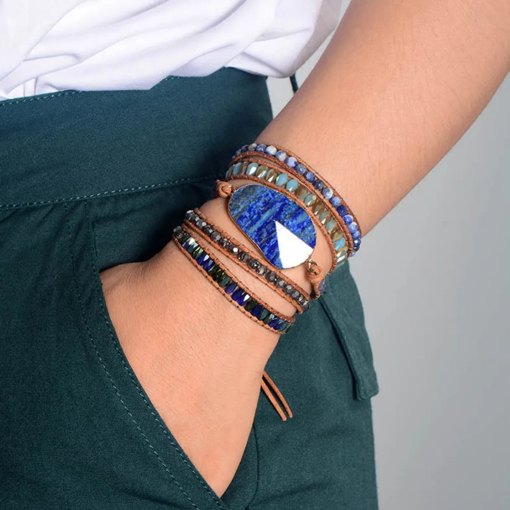 Lapis Lazuli Layered Bracelet, image 4