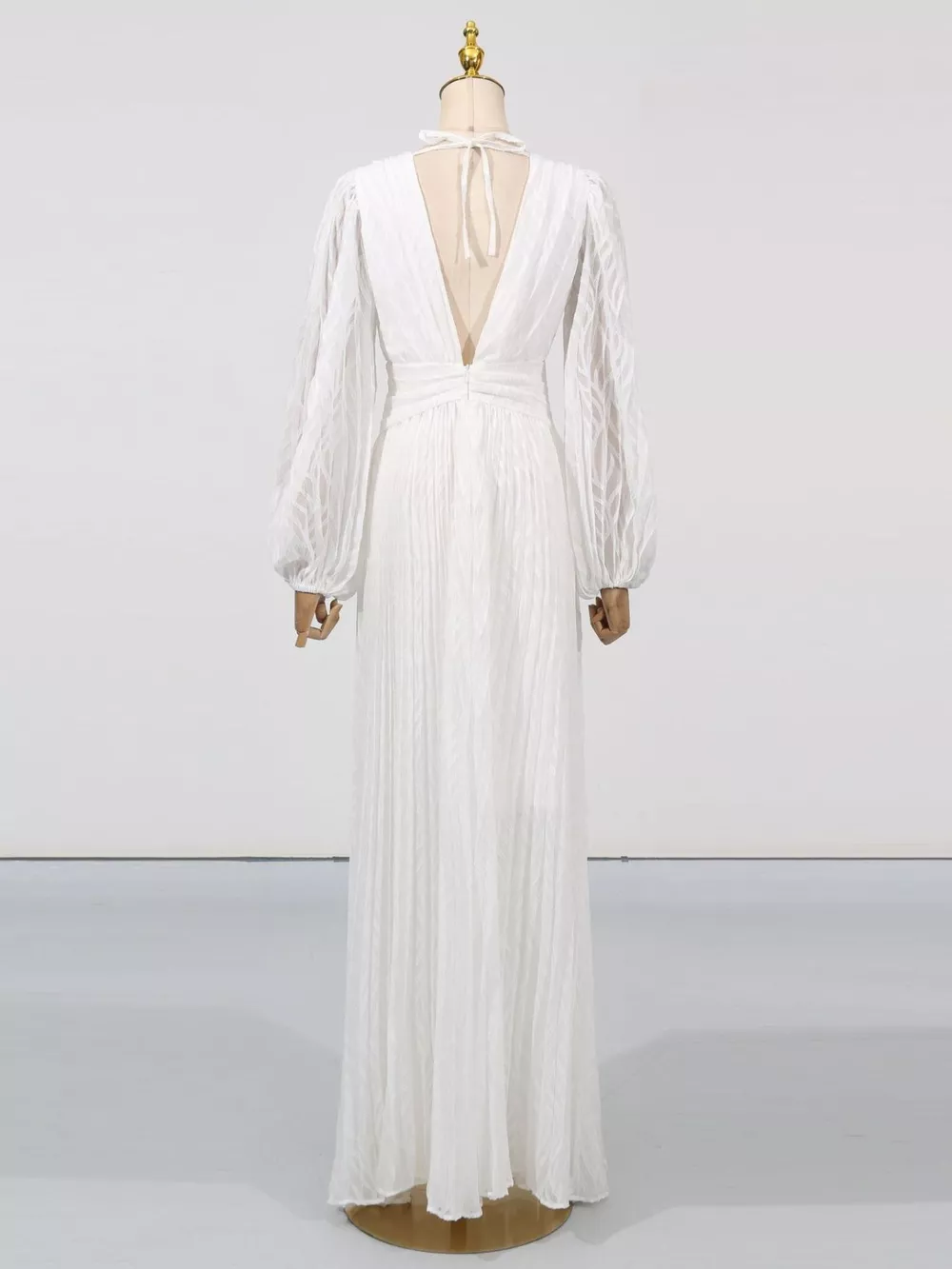 V-Neck Long Sleeve Maxi Dress, image 6
