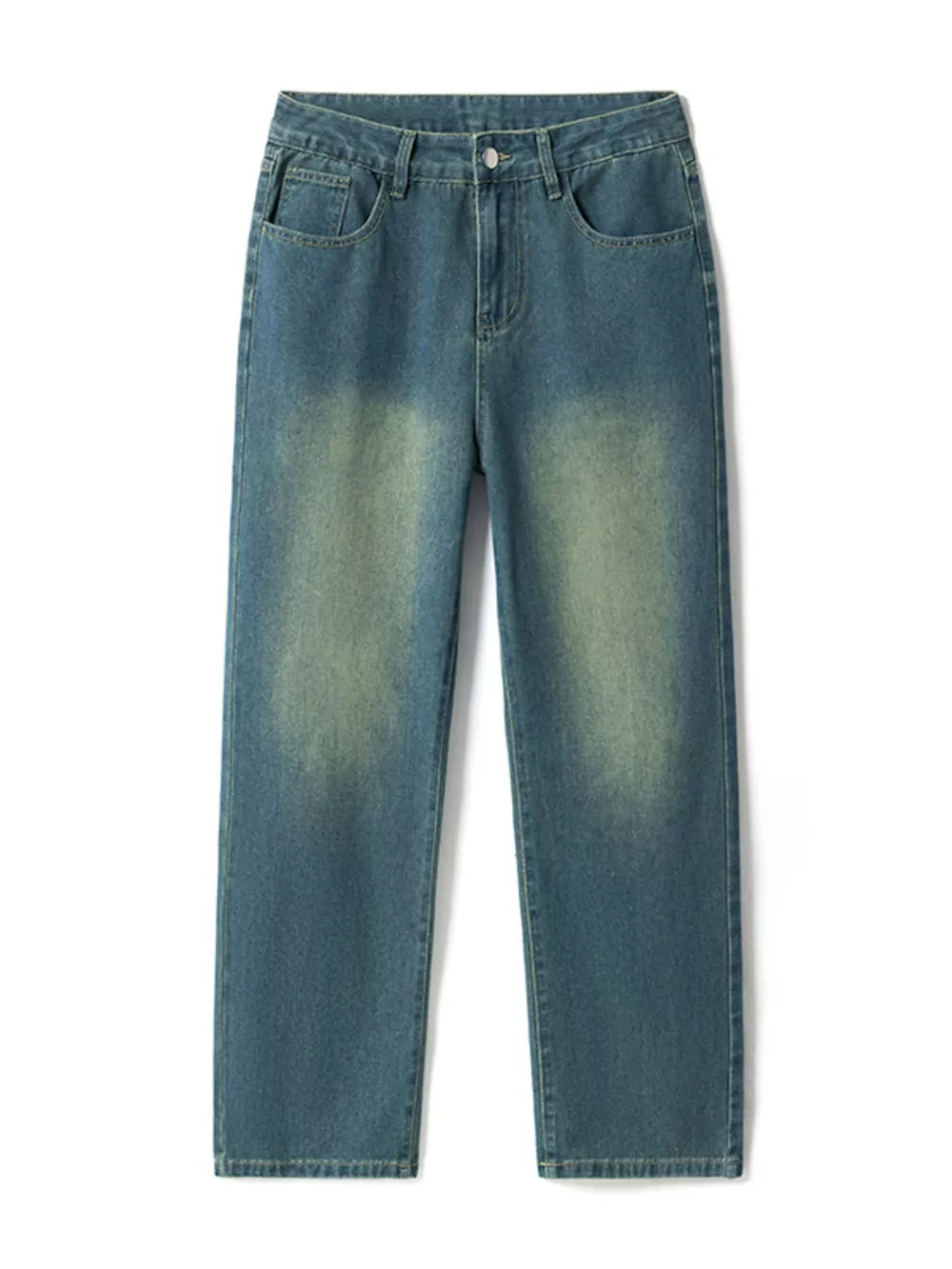 Men's Vintage Wash Wide Leg Jeans, image 8