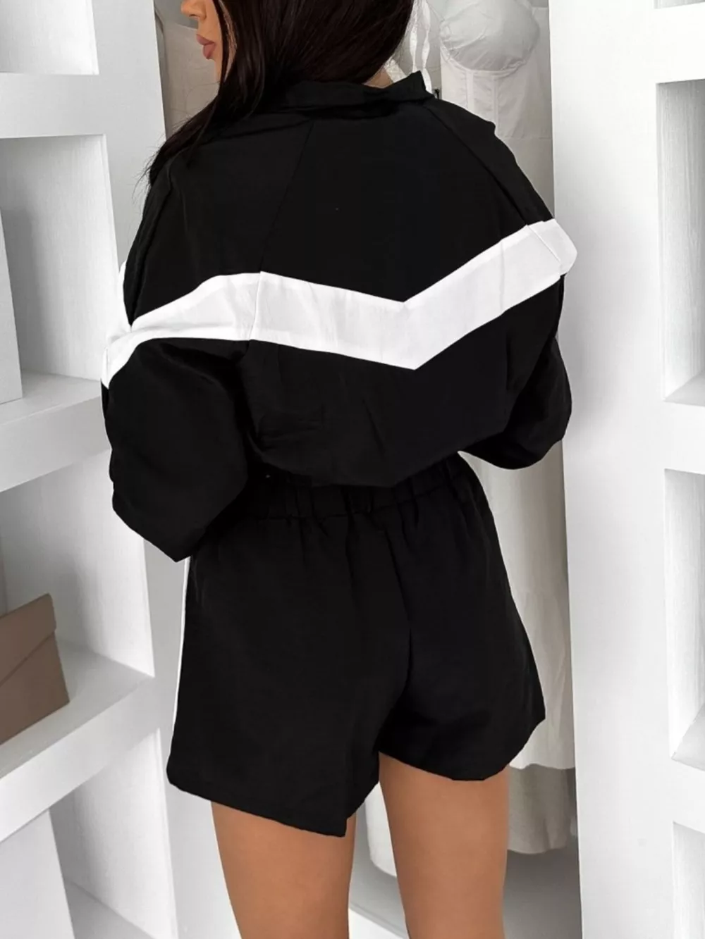 Zip Up Long Sleeve Outerwear and Shorts Set, image 9