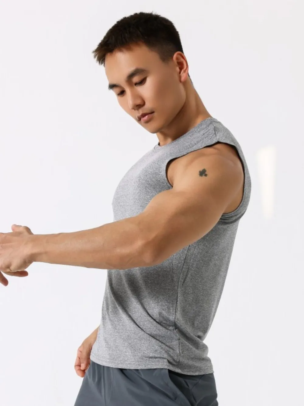 Men's Plus Size Round Neck Active Tank, image 6