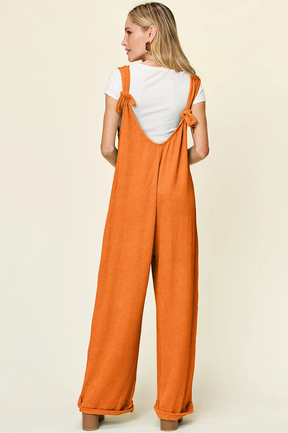 Full Size Texture Sleeveless Wide Leg Jumpsuit, image 9
