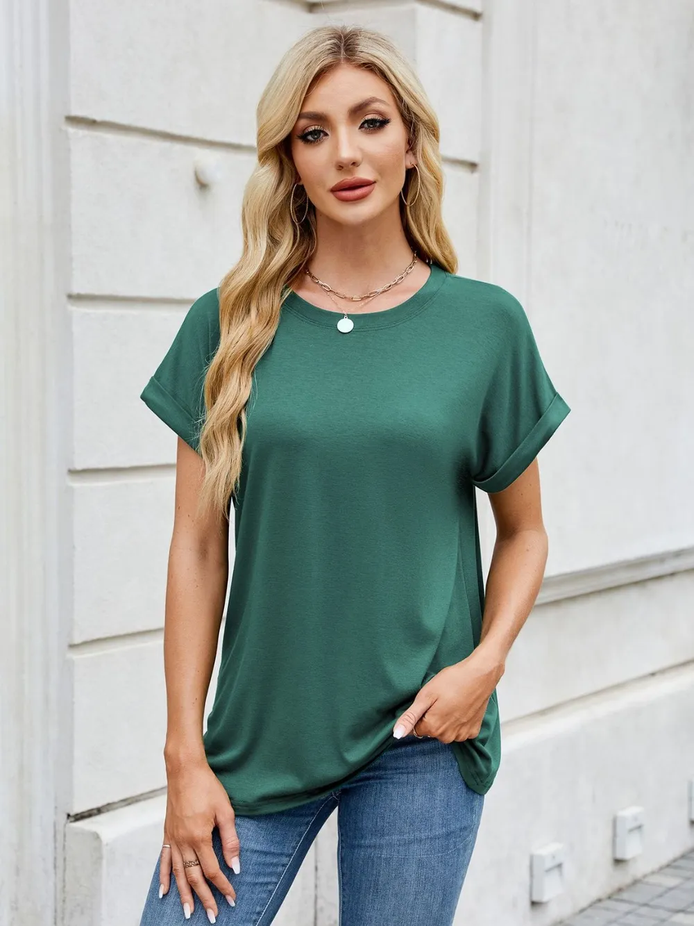 Round Neck Short Sleeve T-Shirt, image 15