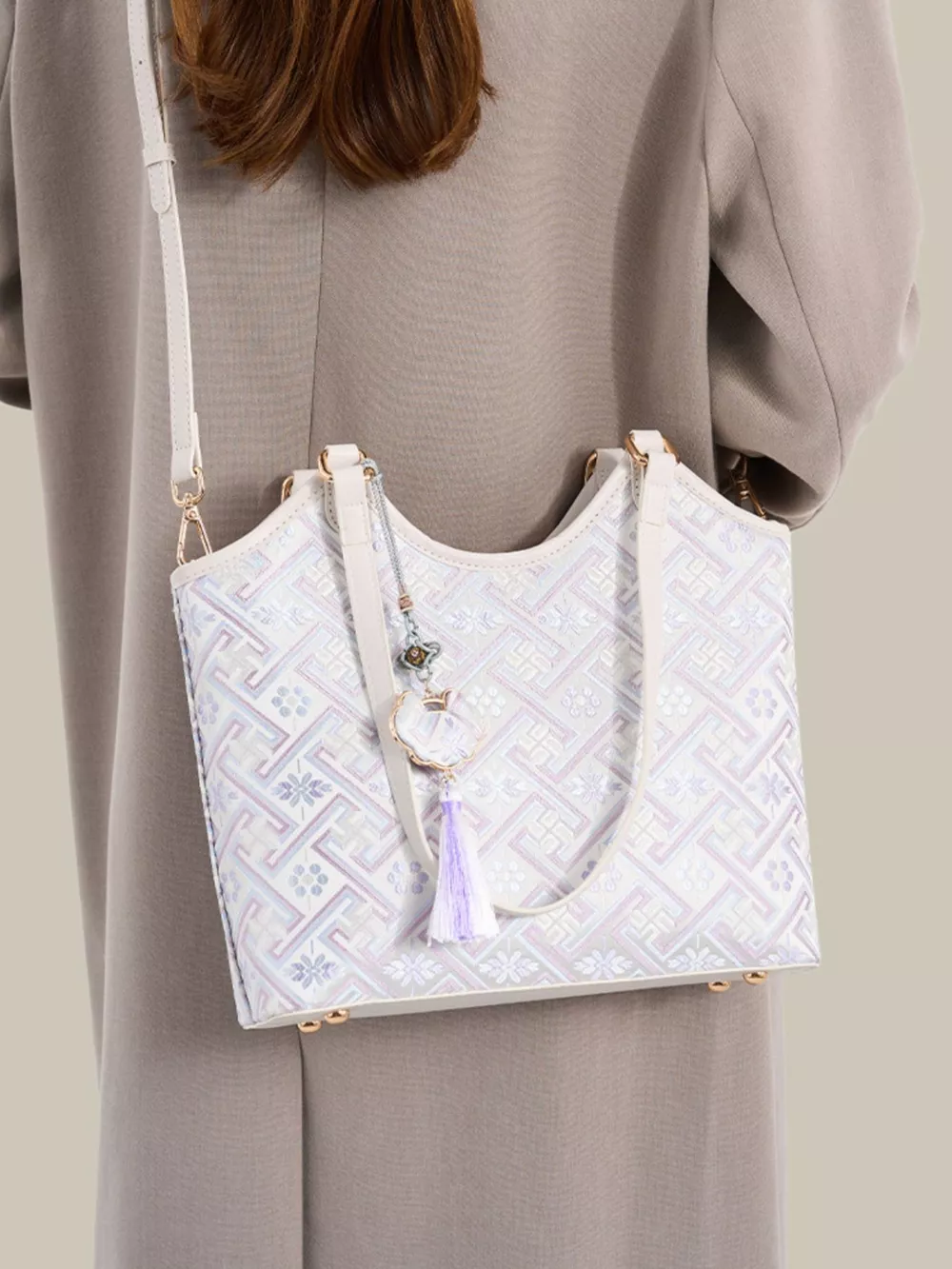 Geometric Pattern Shoulder Bag, image 2